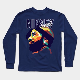 Tribute Nipsey Hussle on WPAP Art Long Sleeve T-Shirt